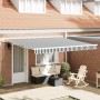 Toldo retráctil manual gris antracita y blanco 400x300 cm en Toldos | Comprar online en Foru.es