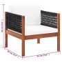 Juego de muebles de jardín 4 piezas madera maciza de acacia de vidaXL, Conjuntos de jardín - Ref: Foro24-46343, Precio: 447,3...