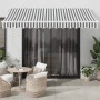 Toldo retráctil manual gris antracita y blanco 350x250 cm en Toldos | Comprar online en Foru.es