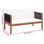 Juego de muebles de jardín 4 piezas madera maciza de acacia de vidaXL, Conjuntos de jardín - Ref: Foro24-46343, Precio: 447,3...