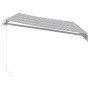 Toldo retráctil manual gris antracita y blanco 350x250 cm en Toldos | Comprar online en Foru.es