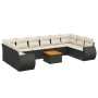Set de sofás de jardín 11 pzas y cojines ratán sintético negro de , Conjuntos de jardín - Ref: Foro24-3225174, Precio: 607,61...