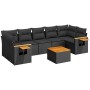 Set de sofás de jardín 8 piezas y cojines ratán sintético negro de , Conjuntos de jardín - Ref: Foro24-3226650, Precio: 533,8...