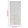 Cortina antimoscas chenilla gris claro y blanco 90x220 cm de , Mosquiteras para ventanas - Ref: Foro24-377314, Precio: 62,09 ...
