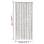 Cortina antimoscas chenilla gris claro y blanco 90x220 cm de , Mosquiteras para ventanas - Ref: Foro24-377314, Precio: 60,96 ...