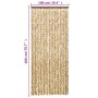 Cortina antimoscas chenilla beige y marrón 100x200 cm de , Mosquiteras para ventanas - Ref: Foro24-377389, Precio: 67,43 €, D...