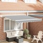 Toldo retráctil manual gris antracita y blanco 300x250 cm en Toldos | Comprar online en Foru.es