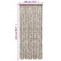 Cortina antimoscas chenilla gris taupe y blanco 100x230 cm de , Mosquiteras para ventanas - Ref: Foro24-377406, Precio: 61,01...
