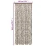 Cortina antimoscas chenilla gris taupe y blanco 100x230 cm de , Mosquiteras para ventanas - Ref: Foro24-377406, Precio: 65,53...