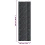 Cortina antimoscas chenilla gris antracita 100x230 cm de , Mosquiteras para ventanas - Ref: Foro24-377382, Precio: 66,03 €, D...