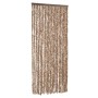 Cortina antimoscas chenilla beige y marrón oscuro 90x220 cm de , Mosquiteras para ventanas - Ref: Foro24-377321, Precio: 54,6...