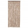 Cortina antimoscas chenilla beige y marrón oscuro 90x220 cm de , Mosquiteras para ventanas - Ref: Foro24-377321, Precio: 54,6...