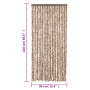 Cortina antimoscas chenilla beige y marrón oscuro 90x220 cm de , Mosquiteras para ventanas - Ref: Foro24-377321, Precio: 54,6...