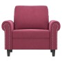 Sillón de terciopelo rojo tinto 60 cm de , Sofás - Ref: Foro24-359513, Precio: 177,74 €, Descuento: %