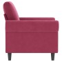 Sillón de terciopelo rojo tinto 60 cm de , Sofás - Ref: Foro24-359513, Precio: 177,74 €, Descuento: %