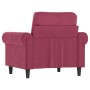 Sillón de terciopelo rojo tinto 60 cm de , Sofás - Ref: Foro24-359513, Precio: 177,74 €, Descuento: %