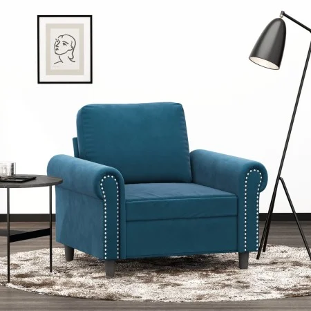 Sillón de terciopelo azul 60 cm de , Sofás - Ref: Foro24-359518, Precio: 167,59 €, Descuento: %