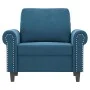 Sillón de terciopelo azul 60 cm de , Sofás - Ref: Foro24-359518, Precio: 167,59 €, Descuento: %