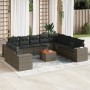 Set de sofás de jardín 11 pzas y cojines ratán sintético gris de , Conjuntos de jardín - Ref: Foro24-3225521, Precio: 689,31 ...