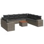Set de sofás de jardín 11 pzas y cojines ratán sintético gris de , Conjuntos de jardín - Ref: Foro24-3225521, Precio: 689,31 ...