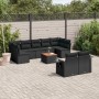 Set de sofás de jardín 10 pzas cojines ratán sintético negro de , Conjuntos de jardín - Ref: Foro24-3257042, Precio: 665,44 €...