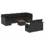 Set de sofás de jardín 10 pzas cojines ratán sintético negro de , Conjuntos de jardín - Ref: Foro24-3257042, Precio: 665,44 €...