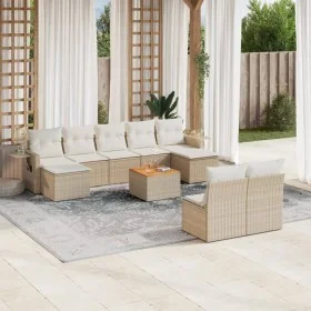 Juego de sofás jardín con cojines beige 10 pzas ratán sintético de , Conjuntos de jardín - Ref: Foro24-3257094, Precio: 662,9...