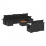 Set de sofás de jardín 10 pzas cojines ratán sintético negro de , Conjuntos de jardín - Ref: Foro24-3257105, Precio: 651,78 €...
