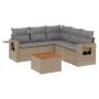 Juego de sofás jardín con cojines beige mezcla 6 pzas ratán PE de , Conjuntos de jardín - Ref: Foro24-3256892, Precio: 420,74...