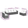 Set de sofás de jardín 8 pzas y cojines ratán sintético gris de , Conjuntos de jardín - Ref: Foro24-3258294, Precio: 439,77 €...