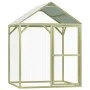 Gallinero de madera de pino impregnada 1,5x1,5x2 m de vidaXL, Jaulas y habitáculos para animales pequeños - Ref: Foro24-27839...