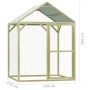 Gallinero de madera de pino impregnada 1,5x1,5x2 m de vidaXL, Jaulas y habitáculos para animales pequeños - Ref: Foro24-27839...