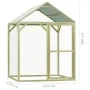 Gallinero de madera de pino impregnada 1,5x1,5x2 m de vidaXL, Jaulas y habitáculos para animales pequeños - Ref: Foro24-27839...