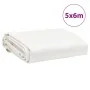 White canvas 5x6 m 650 g/m² by , Waterproof tarpaulins - Ref: Foro24-156071, Price: 180,80 €, Discount: %