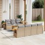 Juego de sofás de jardín con cojines beige 8 pzas ratán PE de , Conjuntos de jardín - Ref: Foro24-3226647, Precio: 512,39 €, ...