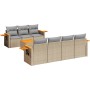 Juego de sofás de jardín con cojines beige 8 pzas ratán PE de , Conjuntos de jardín - Ref: Foro24-3226647, Precio: 512,39 €, ...