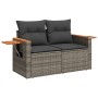 Set de sofás de jardín 11 pzas y cojines ratán sintético gris de , Conjuntos de jardín - Ref: Foro24-3227201, Precio: 644,22 ...