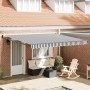 Toldo retráctil aluminio y tela gris antracita y blanco 4x3 m en Toldos | Comprar online en Foru.es