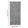 Cortina antimoscas chenilla gris y negro 100x200 cm de , Mosquiteras para ventanas - Ref: Foro24-377329, Precio: 63,82 €, Des...