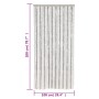 Cortina antimoscas chenilla gris claro y blanco 100x200 cm de , Mosquiteras para ventanas - Ref: Foro24-377315, Precio: 64,47...