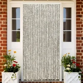 Light gray and dark gray chenille fly curtain 100x200 cm by , Mosquito nets for windows - Ref: Foro24-377397, Price: 63,44 €,...