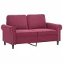 Juego de sofás con cojines 3 piezas terciopelo rojo tinto de , Sofás - Ref: Foro24-3202194, Precio: 751,80 €, Descuento: %