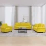 Juego de sofás con cojines 3 piezas terciopelo amarillo de , Sofás - Ref: Foro24-3202196, Precio: 668,38 €, Descuento: %