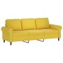 Yellow velvet 3-piece sofa set with cushions by , Sofas - Ref: Foro24-3202196, Price: 668,38 €, Discount: %