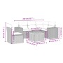 Set de muebles de jardín 6 pzas y cojines ratán sintético gris de , Conjuntos de jardín - Ref: Foro24-3257782, Precio: 387,91...
