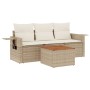 Juego de sofás jardín con cojines 4 pzas ratán sintético beige de , Conjuntos de jardín - Ref: Foro24-3256765, Precio: 306,19...