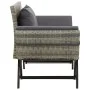 Banco de jardín con cojines ratán sintético gris 176 cm de vidaXL, Bancos de jardín - Ref: Foro24-46232, Precio: 220,10 €, De...