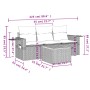 Set de sofás de jardín 4 pzas y cojines ratán sintético gris de , Conjuntos de jardín - Ref: Foro24-3256767, Precio: 259,29 €...