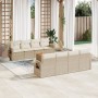 Set de sofás de jardín 9 pzas con cojines ratán sintético beige de , Conjuntos de jardín - Ref: Foro24-3256814, Precio: 647,1...