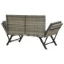 Banco de jardín con cojines ratán sintético gris 176 cm de vidaXL, Bancos de jardín - Ref: Foro24-46232, Precio: 220,10 €, De...